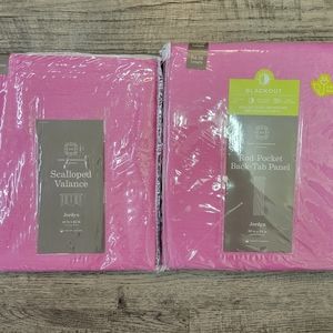 Blackout curtain panel and valance